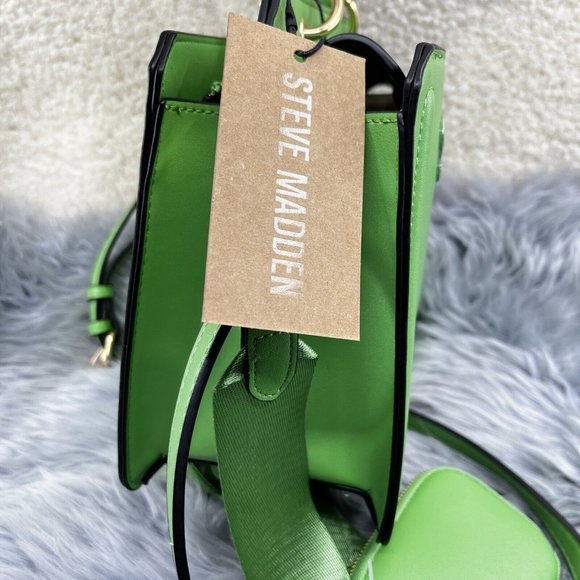 Steve Madden Bevelyn Satchel Crossbody Bag Kelly Green Air Pod Tik Tik Viral NWT - Picture 5 of 8